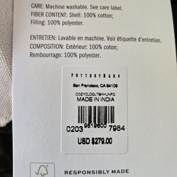 Pottery Barn Cozy Cloud Quilt Full/Queen Hunter Green - Picture 5 of 6